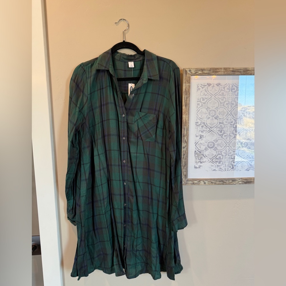 Old Navy Plaid Shirt Dress
